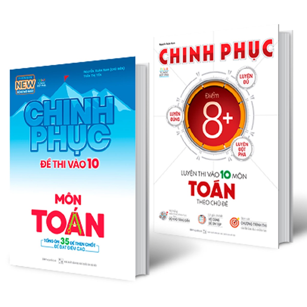 [Mã LIFEMALL995 giảm 10% đơn 99K] Sách Combo Luyện Thi &amp; Luyện Đề Toán - Chinh phục toàn diện kỳ thi vào 10