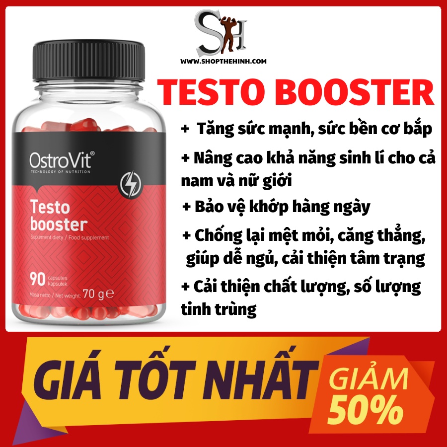 Testo Booster  - Thực Phẩm Bổ Sung Hỗ Trợ Tăng Testosterone Nam, Tăng Tổng Hợp Protein Và Tăng Ham Muốn