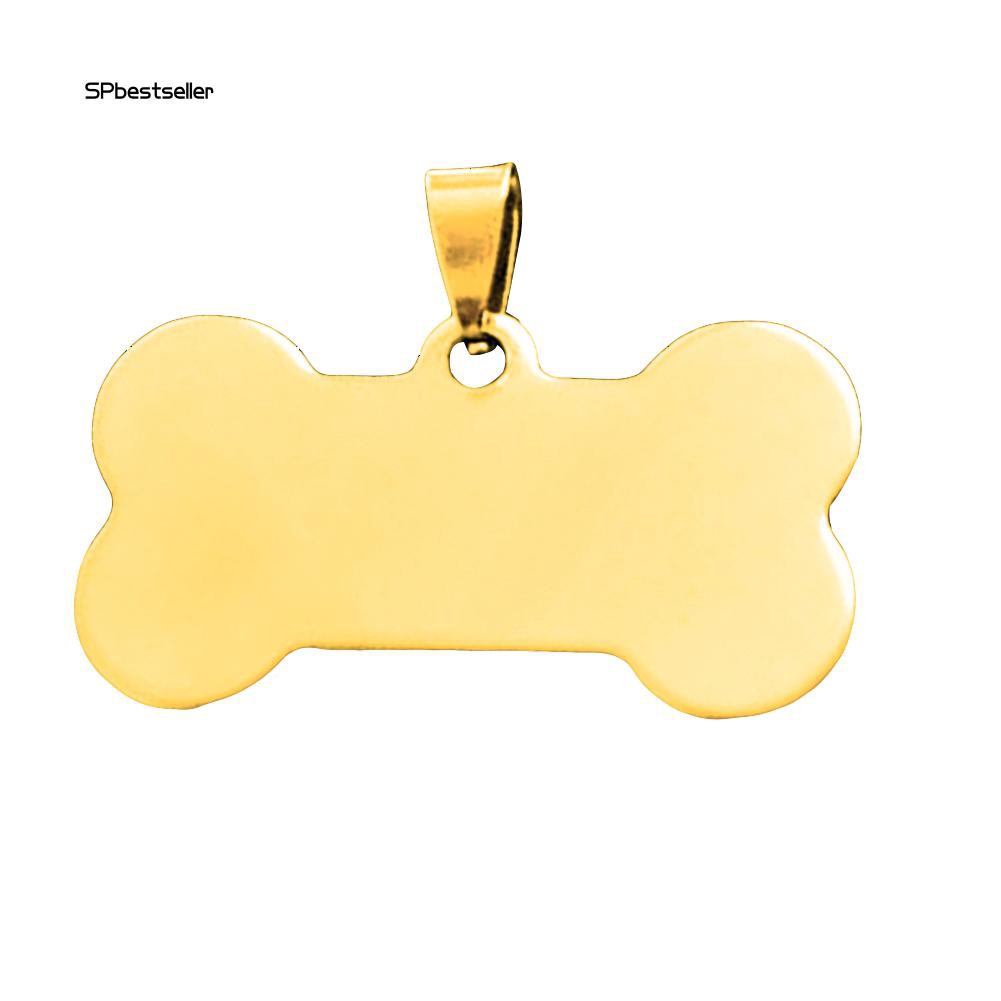 Mặt dây chuyền bằng thép không gỉ hình khúc xương đáng yêu cho thú cưng