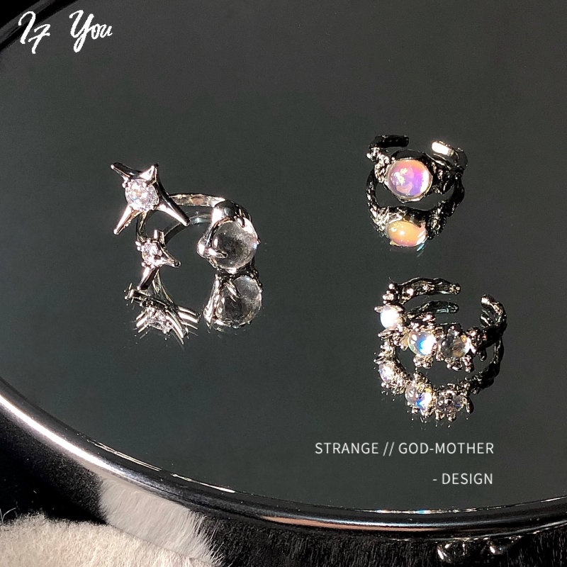 Nhẫn bạc AY đính đá opal sang trọng cho nữ