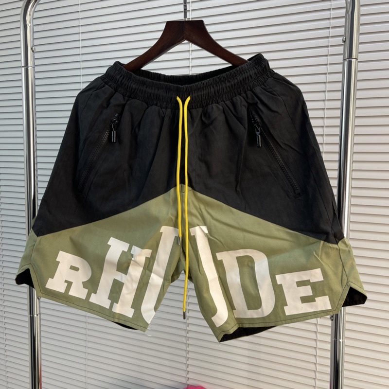 ⚡️ - Quần Short RHUDE Logo-Print Track Shorts, Quần Nylon Short Rhude