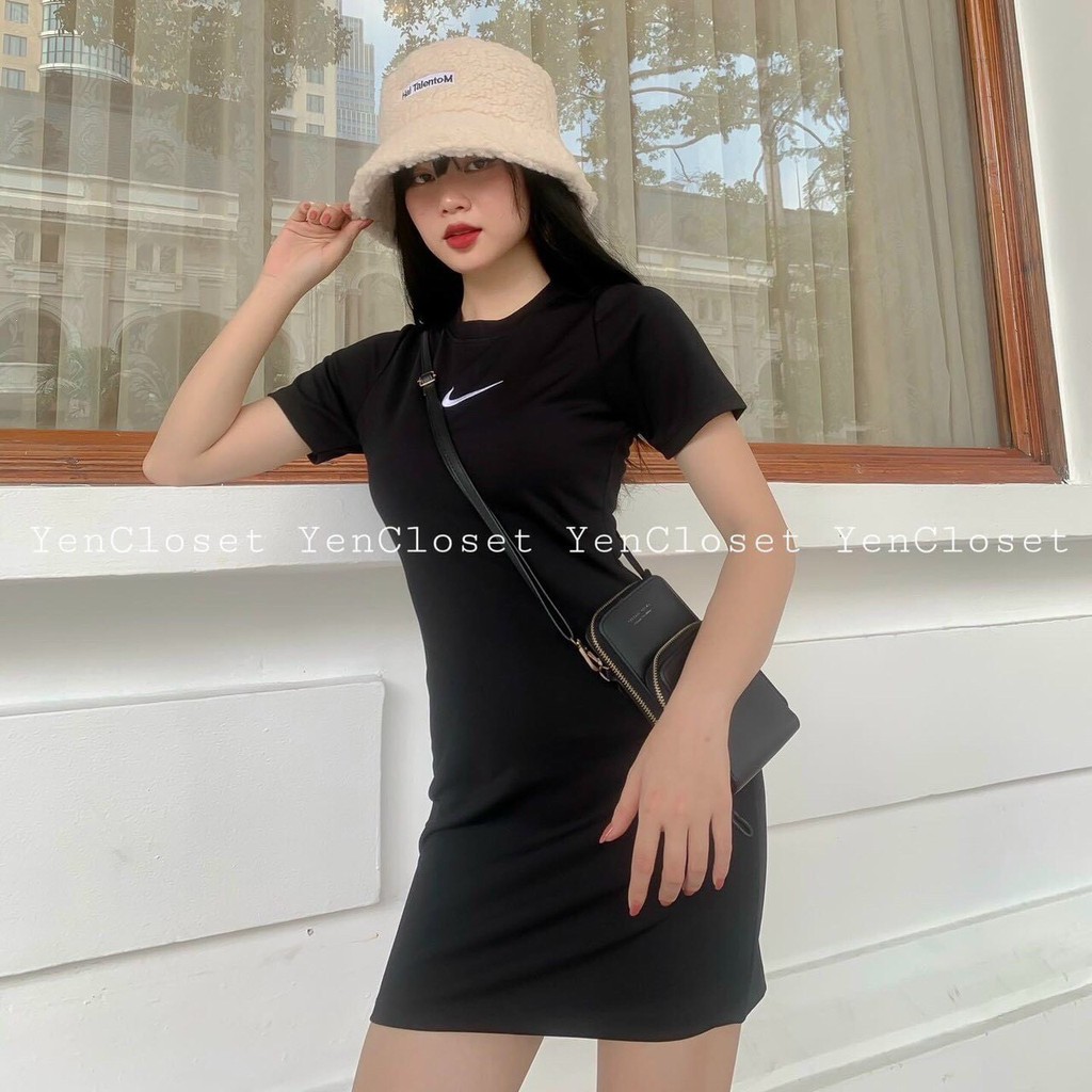 [Mã SKAMSALEP6 giảm 10% tối đa 100K đơn 150K] ĐẦM BODY ĐEN THUN TAY NGẮN | BigBuy360 - bigbuy360.vn