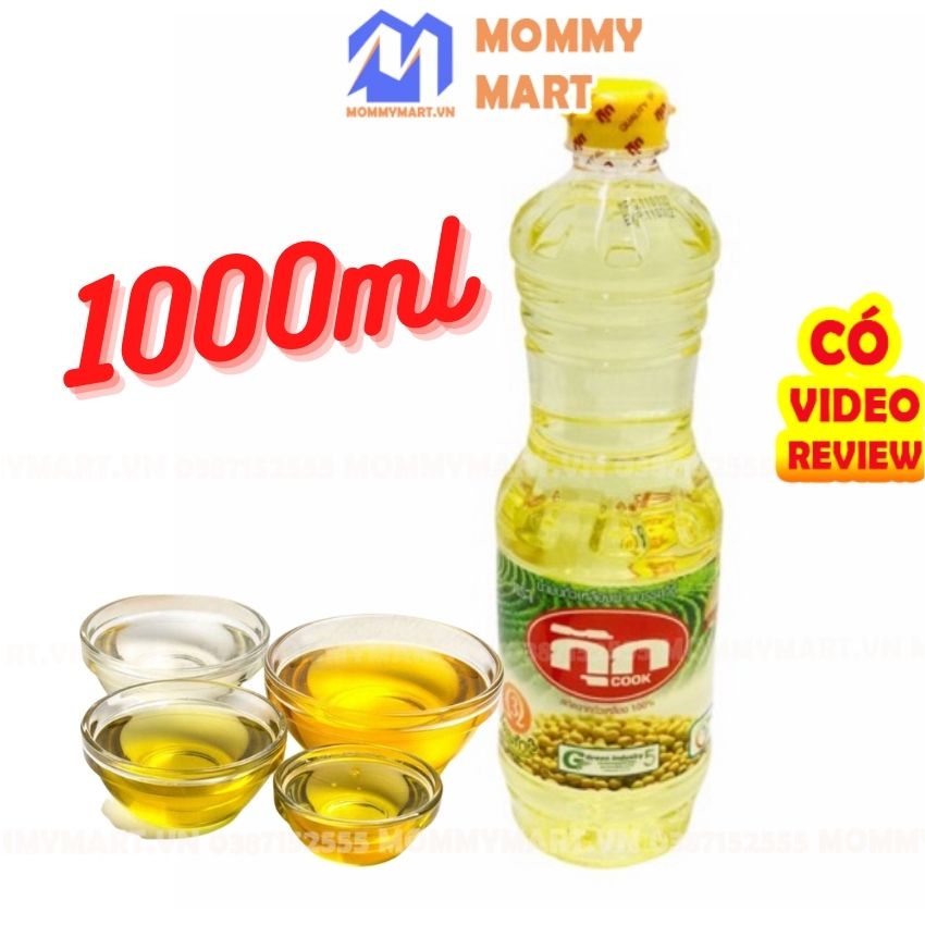 Dầu ăn đậu nành Thái Lan 1000ml không Colesterol an toàn cho cả gia đình Mommymart