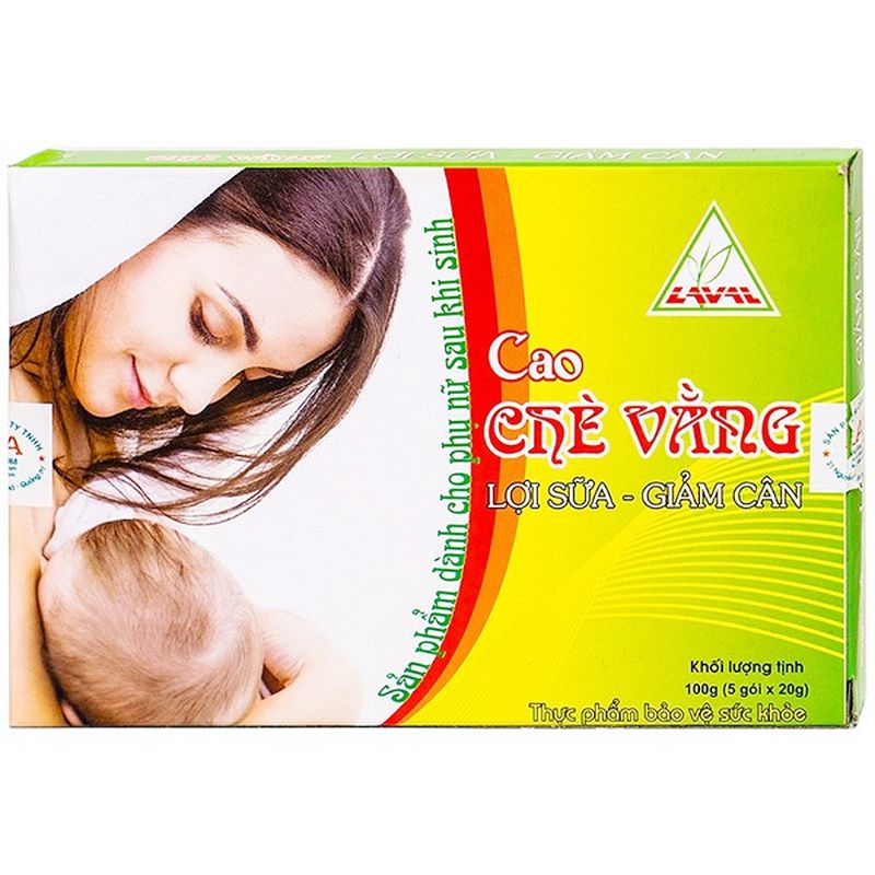 COMBO 5 HỘP CAO CHÈ VẰNG LỢI SỮA, GIẢM CÂN LAVA (100G, 5 GÓI NHỎ).