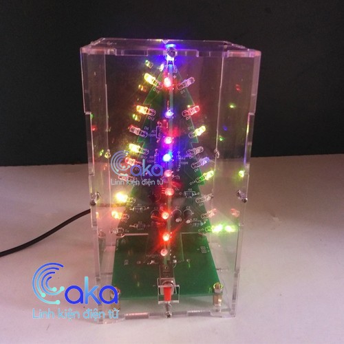 Bộ DIY Cây thông Noel tự ráp LED 7 Màu