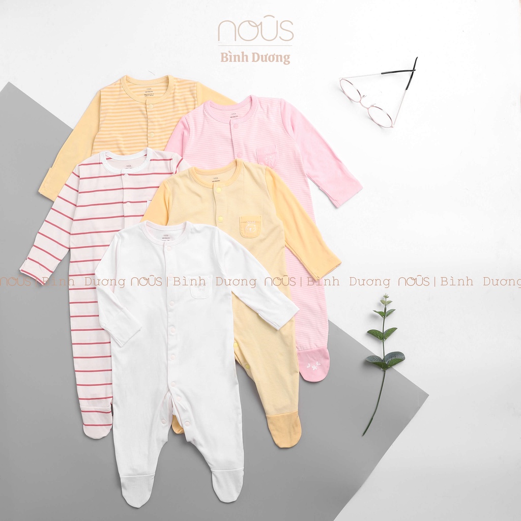 Bộ Bodysuit sơ sinh newborn Nous petit mềm mát, thấm hút tốt đủ màu - Nous Bình Dương - Bipbipstore
