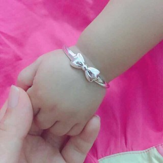 Lắc tay trẻ em bạc ta - lắc tay nơ bạc s999