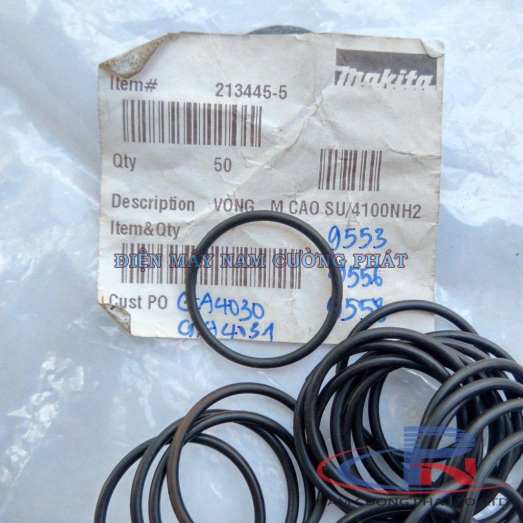 Vòng đệm cao su nắp hộp nhông máy mài 9553 Makita 213445-5