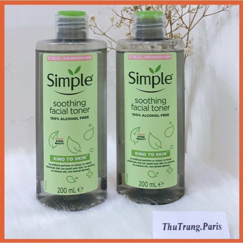 Nước hoa hồng Simple, Toner Simple Kind To Skin Soothing Facial