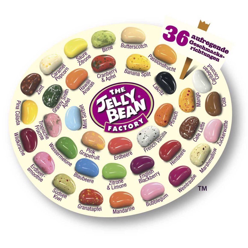 Kẹo Hạt Trái Cây Jelly Bean 36 Vị Hoa Quả Hộp 200g-Kẹo Dẻo Hạt Đậu Triết Xuất Từ Trái Cây/Rau Củ/Hương/Màu/Tự Nhiên