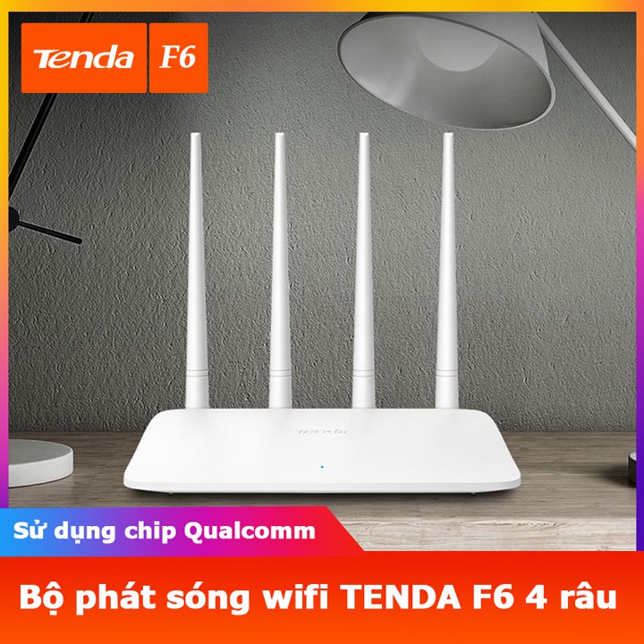 Phát Wifi Tenda F6 300Mbps 4 anten, Router Wifi 4 Râu