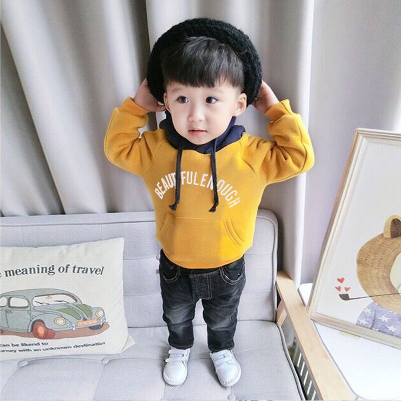 Áo Hoodie Vải Dày Thời Trang Thu Đông Cho Bé Từ 0-6 Tuổi