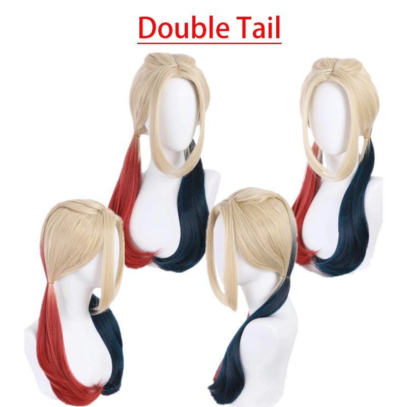 Tóc Giả Màu Đỏ Đen Hóa Trang Harley Quinn 2021 Movice 2021