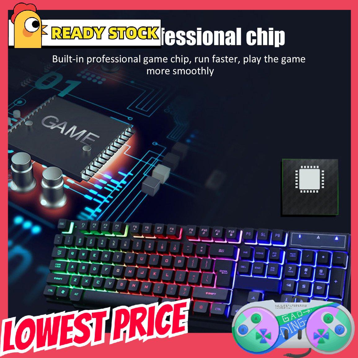Bộ Bàn Phím Và Chuột Cho Ps4 Có Đèn Led Cầu Vồng | BigBuy360 - bigbuy360.vn