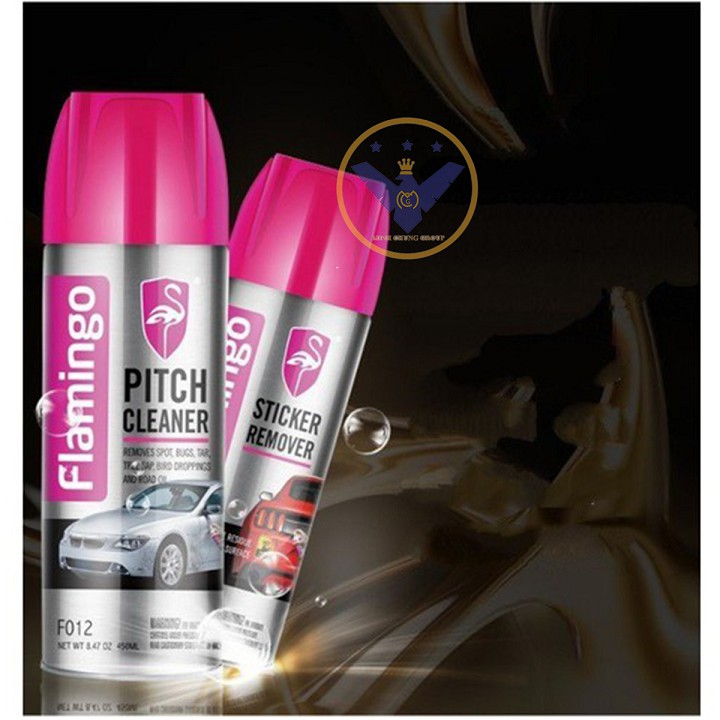 COMBO 2 chai tẩy nhựa đường, băng keo Flamingo Pitch Cleaner 450ml