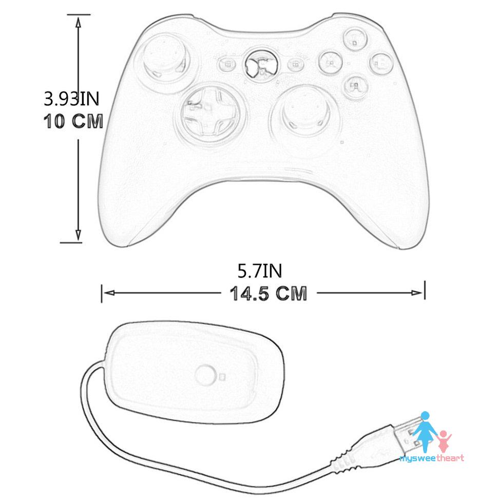 For Xbox 360 2.4g Wireless Gamepad With Receiver Pc Computer Notebook Precise