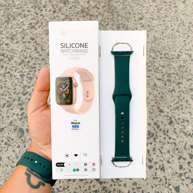 Dây đeo silicon Coteetci cho Apple Watch 38,40,41,42mm