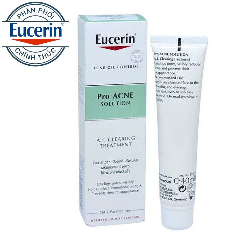CHỢ SỈ- EUCERIN KEM DƯỠNG KIỀM DẦU, GIẢM MỤN PRO ACNE A.I MATT FUID 50ML | BigBuy360 - bigbuy360.vn