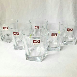 Bộ 6 cốc thủy tinh 5 cạnh dày