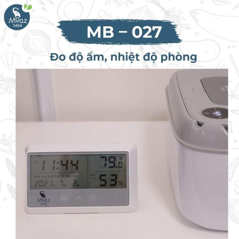 Nhiệt Kế Đo Nhiệt Độ Phòng Và Độ Ẩm Đa Năng Moaz BéBé MB016 (Mẫu mới)