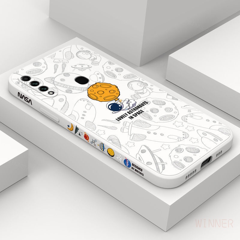 Ốp Lưng oppo a31 a38 a18 a58 a78 a98 a53 a33 a92 a52 a16 a15 a15s a55 a37 a39 a59 a71 Ốp Điện Thoại Họa Tiết Phi Hành Gia Cho tKr