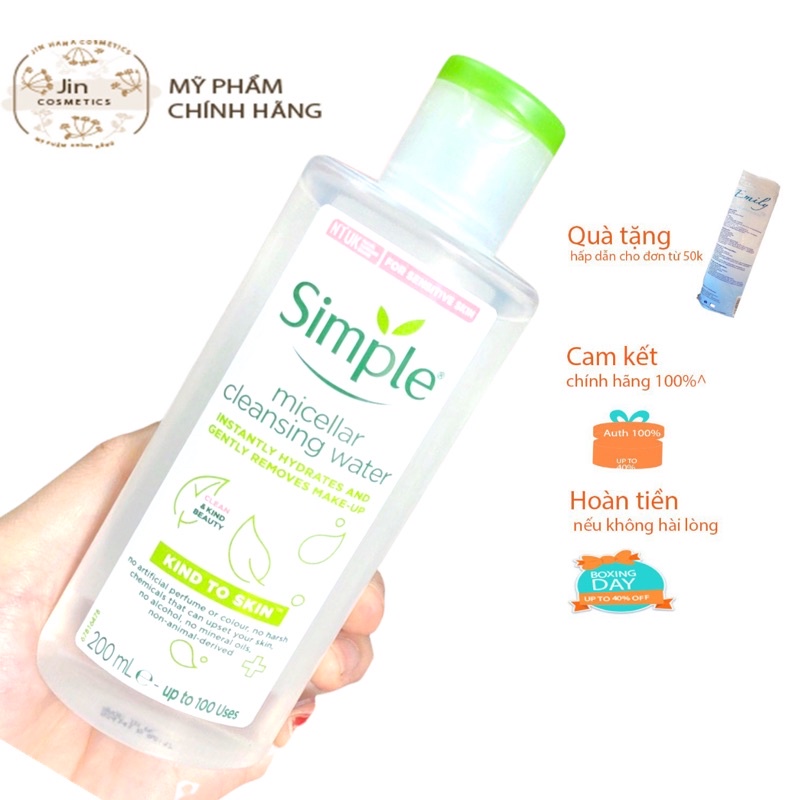 Nước tẩy trang Simple
