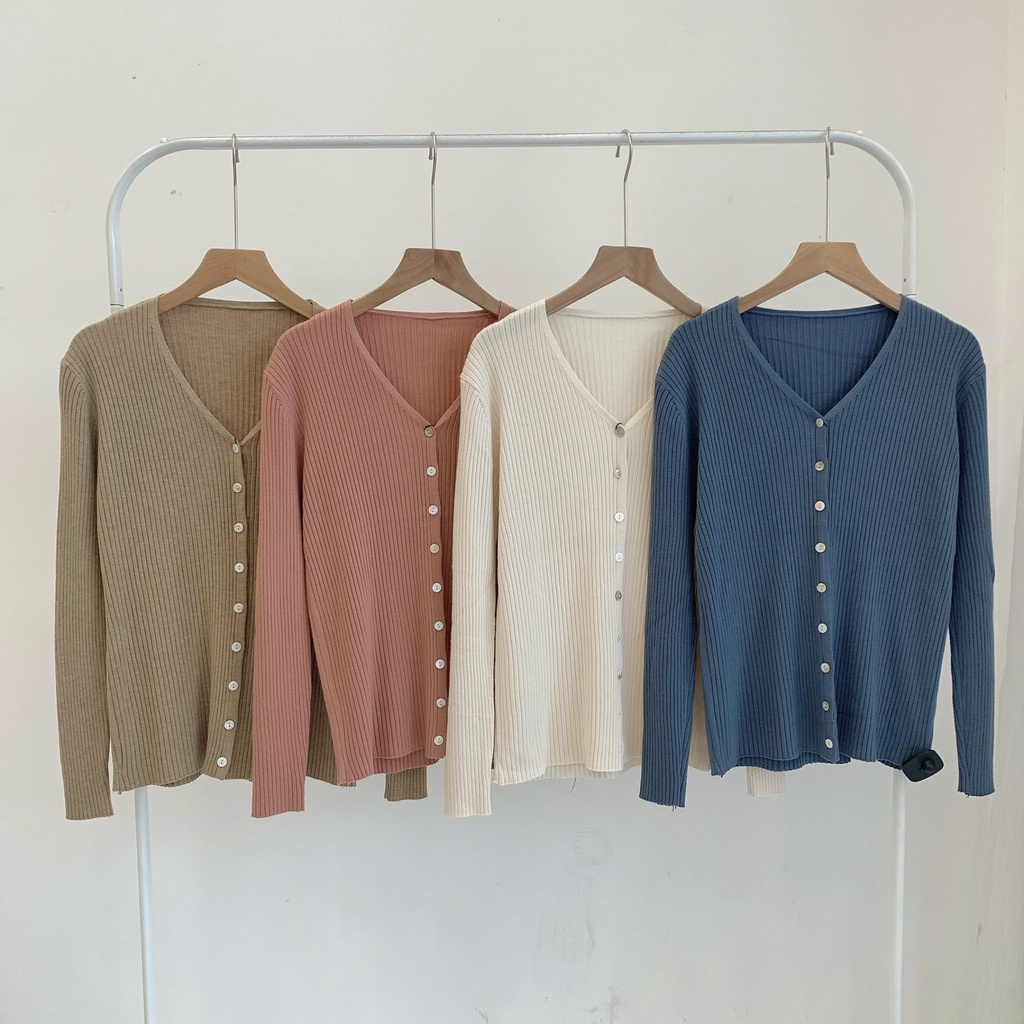 [ Miều ] Áo khoác len gân Short Sweater - 839