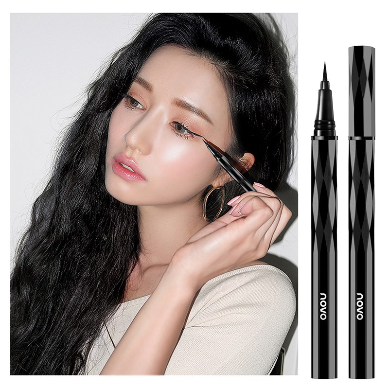 ♕Bút Kẻ Mắt Dạng Lỏng NOVO Màu Đen/Nâu Đậm Lâu Trôi Chống Thấm Nước NO.5201