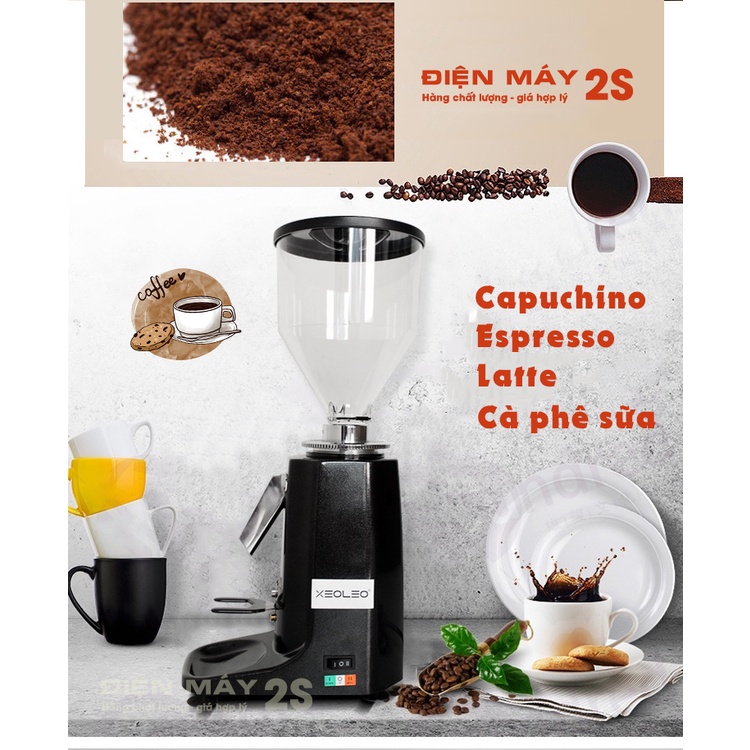 [HCM-Hàng sẵn] Máy xay cà phê, máy xay cafe 020 Espresso-Công suất 200W-19 chế độ xay thô / mịn, vỏ inox sơn tĩnh điện