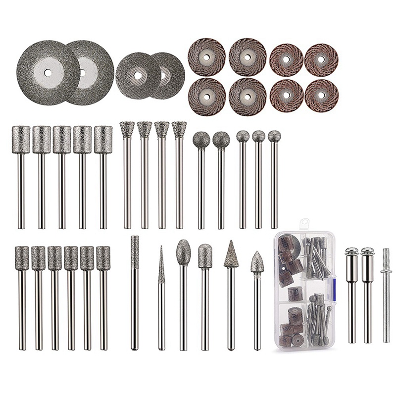 Bộ 43 Mũi Khoan Đá 26 Lỗ Khoan 10Mm 4 Cắt Kim Cương 3 Bằng Kim Loại