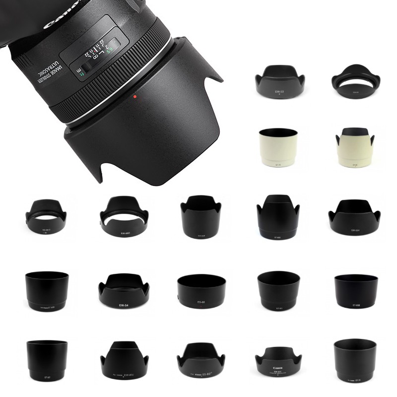 Loa che, hood lens canon các loại 50f1.4, 50STM, 18-55stm, 18-55is, 18-135 is, 24-105L