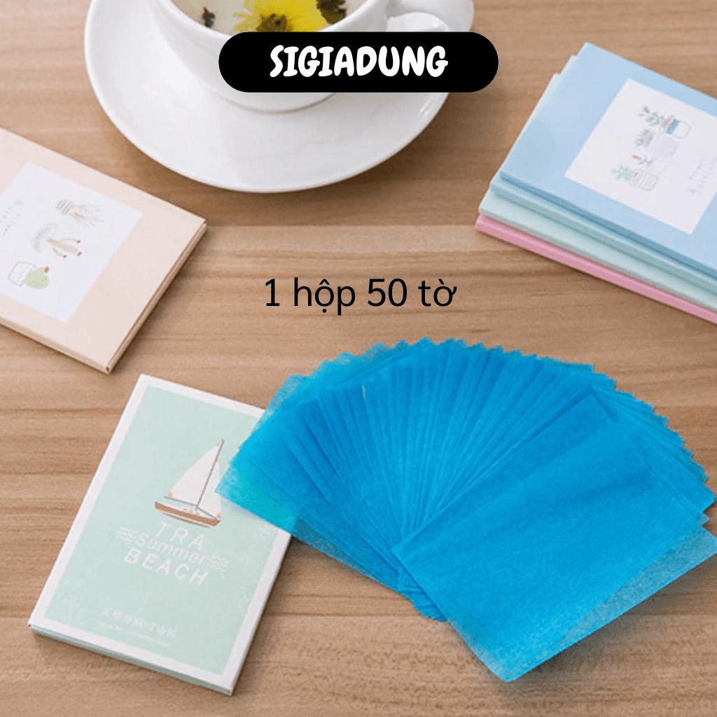 [SGD] Giấy Thấm Dầu - Hộp Giấy Thấm Dầu Da Mặt 50 Tờ, Giữ Da Sạch, Không Bị Bã Nhờn 7305