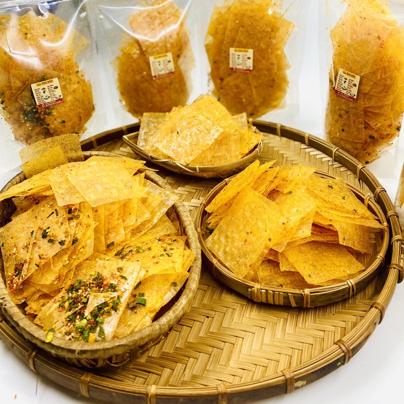 Bánh Tráng Phô Mai Tôm Hành Tỏi - Túi Zip - Thêm Mè Rang, Vị Đậm Đà, Cay Nhẹ