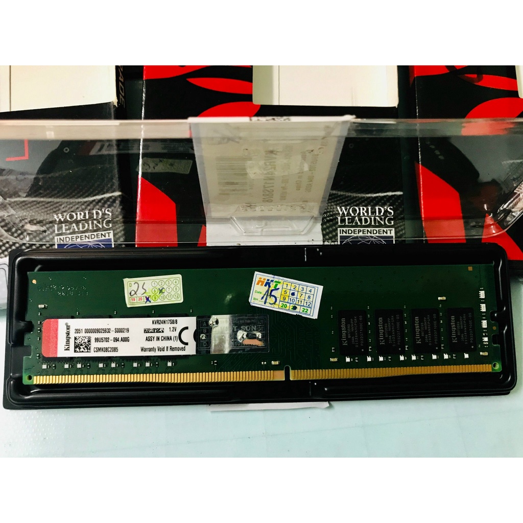 Ram Kingston 8GB DDR4 2400MHz- Hàng chính hãng Vĩnh Xuân- Bảo hành 36 tháng
