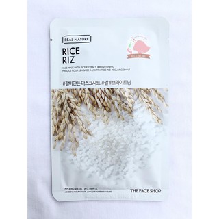 MẶT NẠ DƯỠNG TRẮNG SÁNG DA THE FACE SHOP RICE REAL NATURE