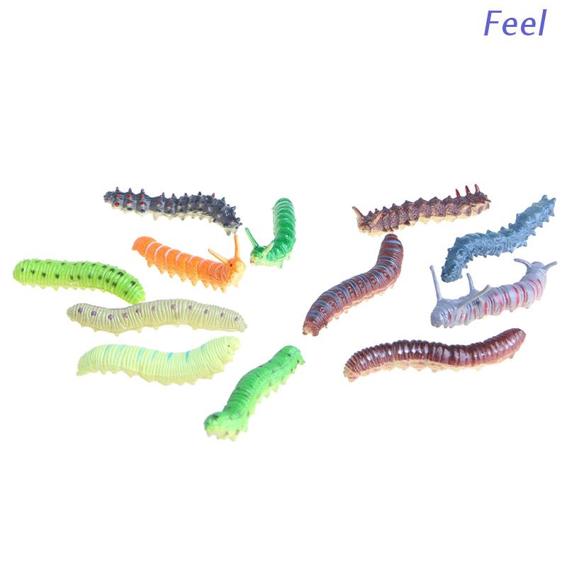 12 Con Sâu Giả Bằng Nhựa Cho Trẻ Em