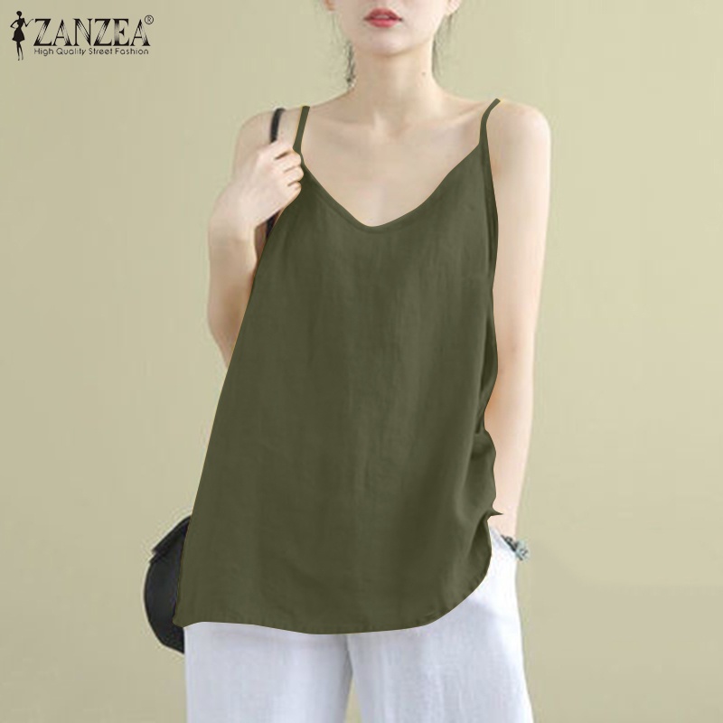 Áo thun nữ Zanzea không tay thời trang Hàn Quốc cá tính