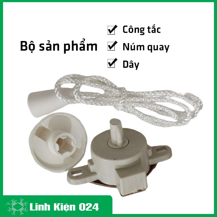 Công tắc 3 số quạt treo tường thay thế hầu hết các loại quạt treo tường dùng công tắc giật dây