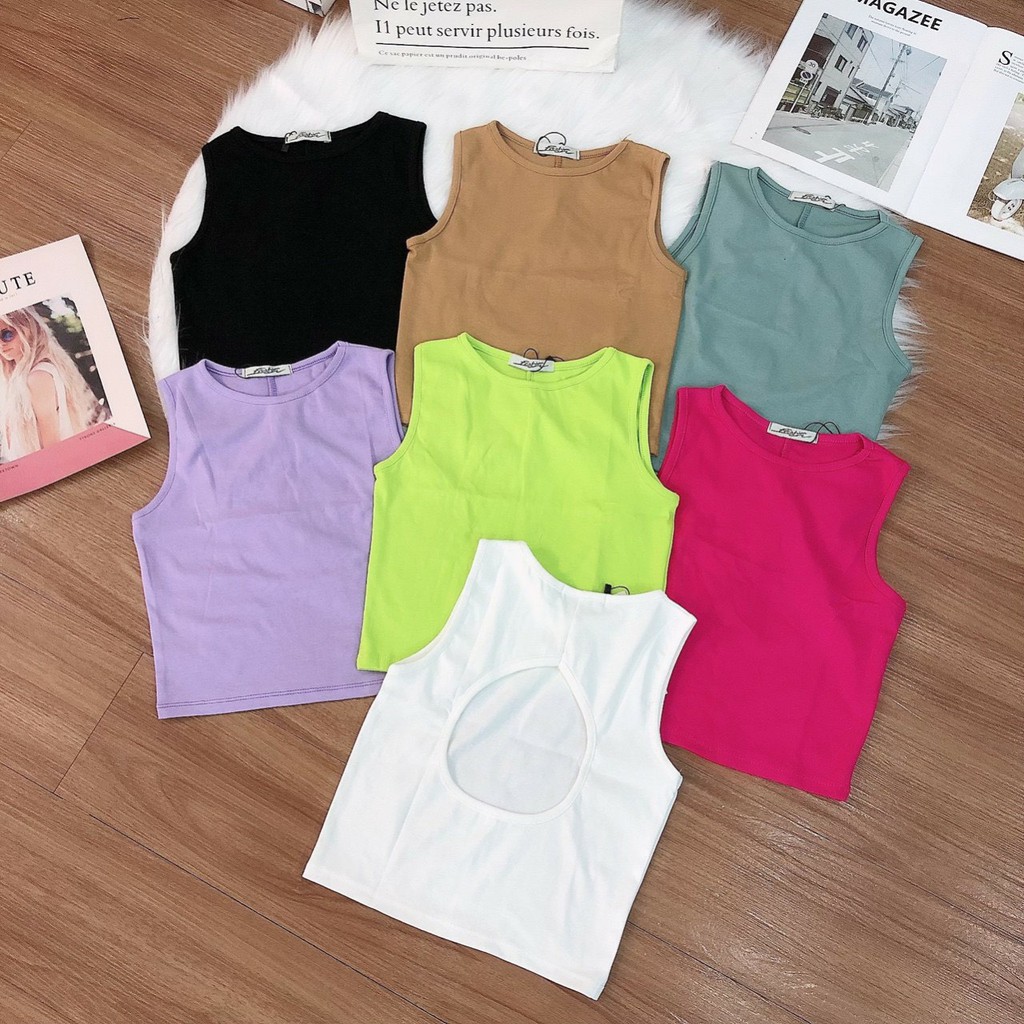 Áo ba lỗ kiểu khoét hở lưng siêu hot hit