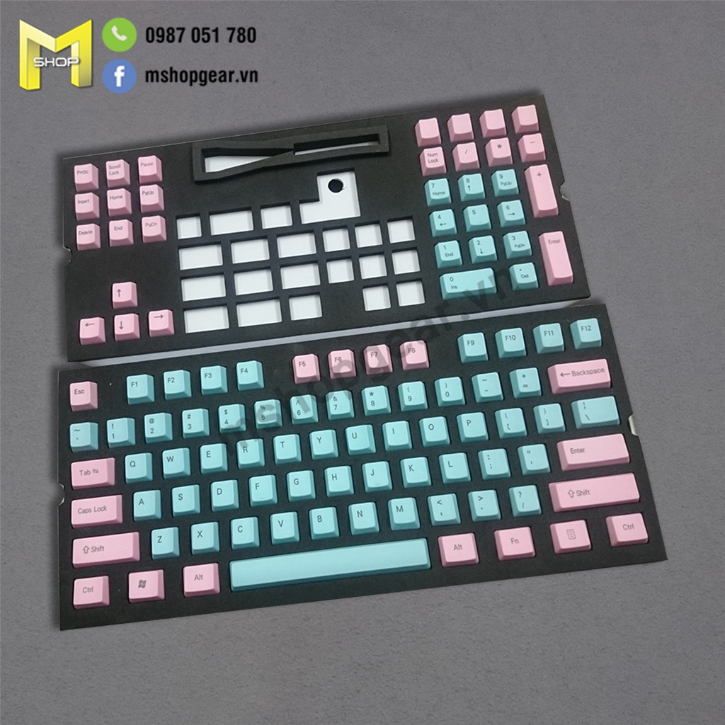 Set keycap Miami color thick pbt top print oem profile 104 keys