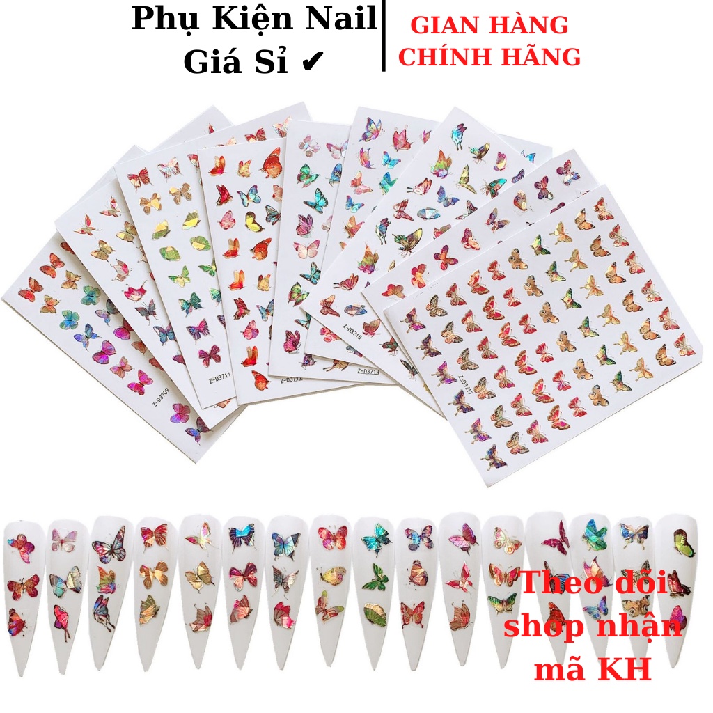 Sticker Nail Hoa-Bướm mới về .