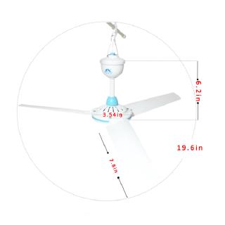 DC 12V Low-voltage Ceiling Hanging Fan Household Camping Electrical Fan