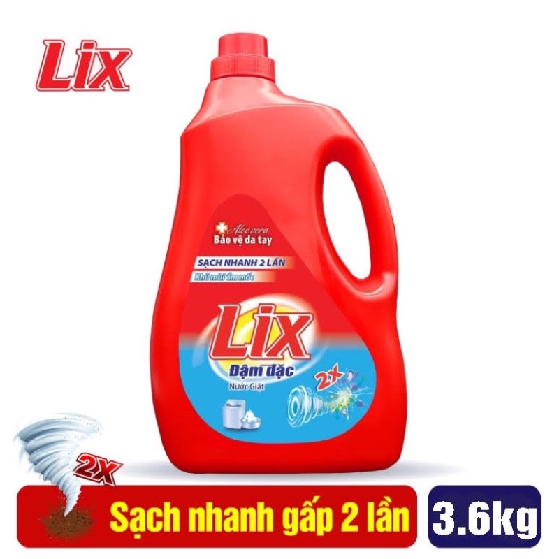 Nước giặc Lix đậm đặc Đỏ 3,6kg.