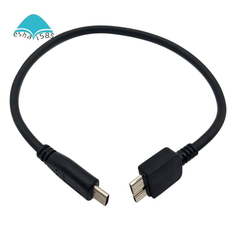 Cáp USB-C Micro-USB Type C màu đen 25cm cho WD