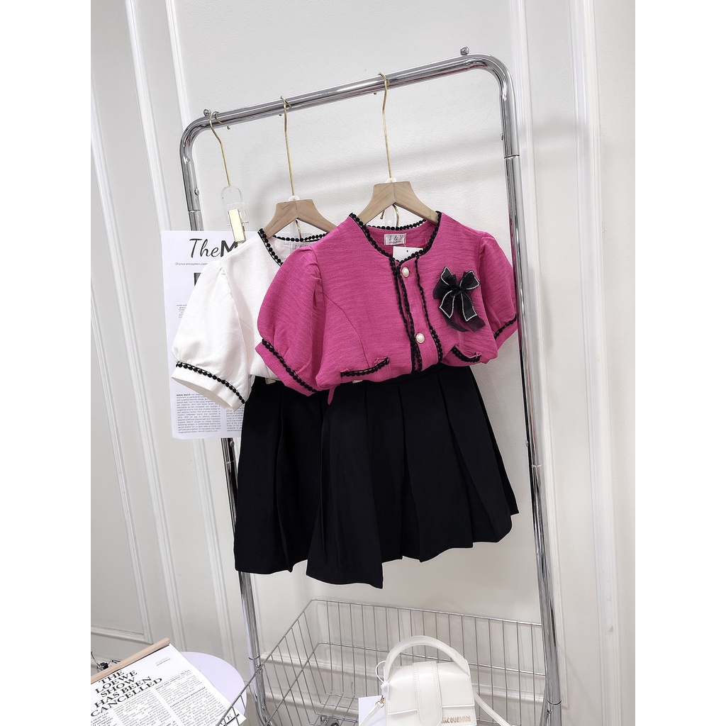 [ 𝐅𝐑𝐄𝐄 𝐒𝐇𝐈𝐏 ] SÉT DẠ REN NƠ CHÂN VÁY VIỀN MÍ