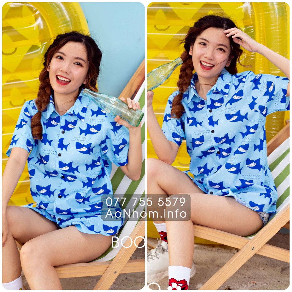 Bán Lẻ và Bán Nguyên Set (Đủ Bộ Áo và Quần) - Cá 7 Màu, Cá Mập Xanh, Cá Mập San Hô - Đủ size Em Bé, S, M, L, XL, XXL