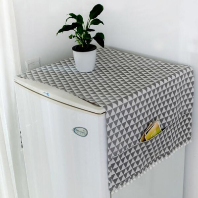 Hình dạng hình học tủ lạnh một cửa, tủ lạnh mục vụ, khăn hai lớp mở nắp, máy giặt, 1 mảnh 70x170cmKhăn trải bàn trang trí mặt bàn người chạy bàn