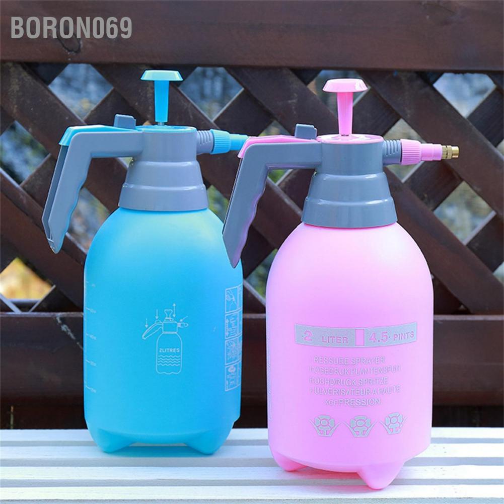 Boron069 2L Spray Bottle Plastic Watering Pot High Air Pressure Thickened Water Sprayer for Garden