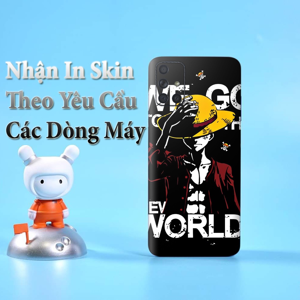 Miếng Dán Skin Điện Thoại In Hình Luffy One Piece Cho Iphone 6/ 7/ 8/ X/ XS/ 11/ 11 Pro Max Và Các Dòng Máy Android