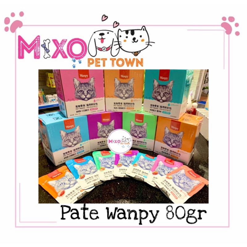 PATE WANPY 80GR DÀNH CHO MÈO MỌI LỨA TUỔI - MIXO PET TOWN